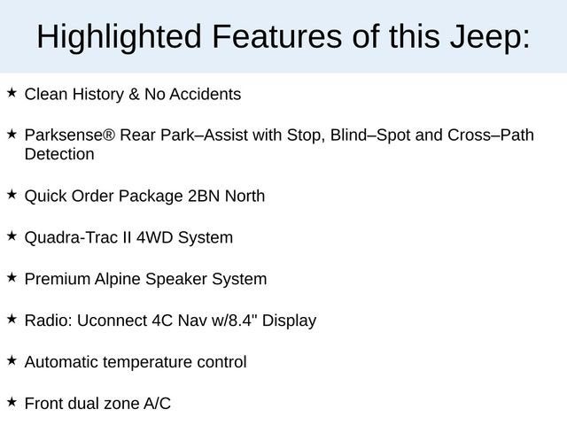 2020 Jeep Grand Cherokee North