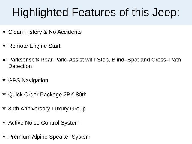 2021 Jeep Grand Cherokee 80th Anniversary