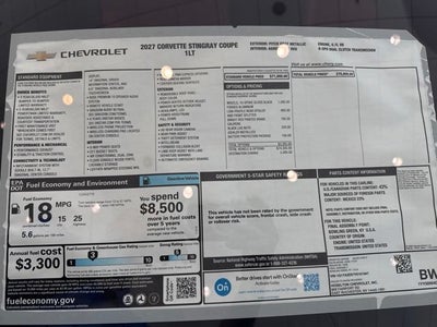 2027 Chevrolet Corvette Stingray 1LT