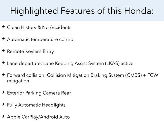 2019 Honda Civic Sedan Sport
