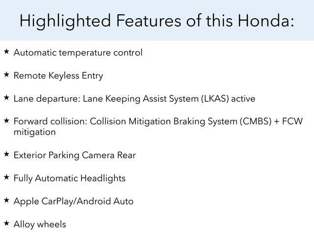 2019 Honda Civic Sedan Sport