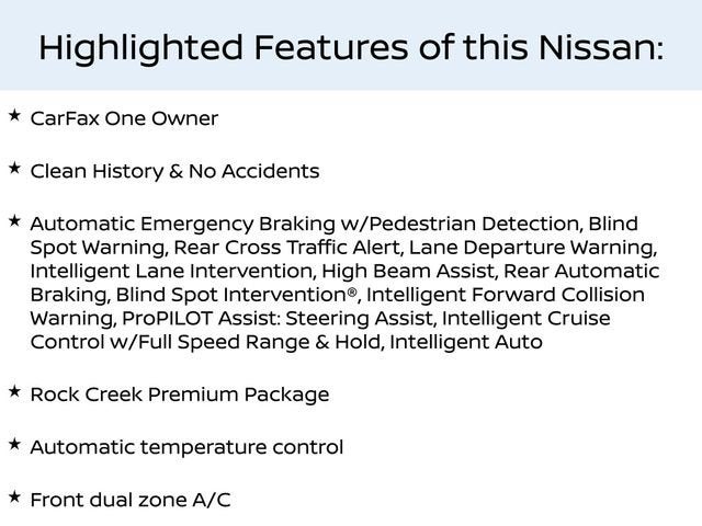 2026 Nissan Rogue Rock Creek