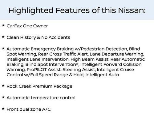 2026 Nissan Rogue Rock Creek