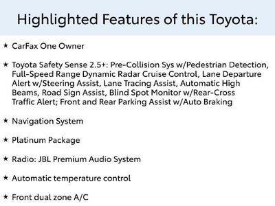 2022 Toyota Highlander Hybrid Platinum