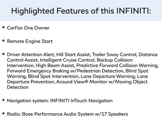 2022 INFINITI QX80 SENSORY