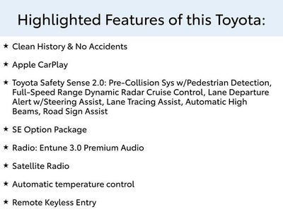 2019 Toyota Corolla Hatchback SE