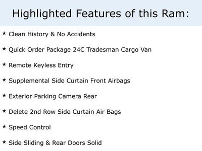 2018 RAM ProMaster City Cargo Van Tradesman